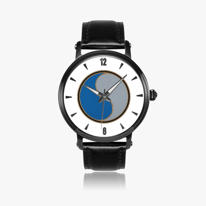 29th Infantry Division-46mm Automatic Watch with a Black Leather Band