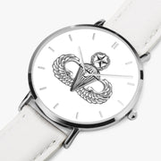 Perspective View - Master Parachutist Ultra Thin Watch (White Strap)
