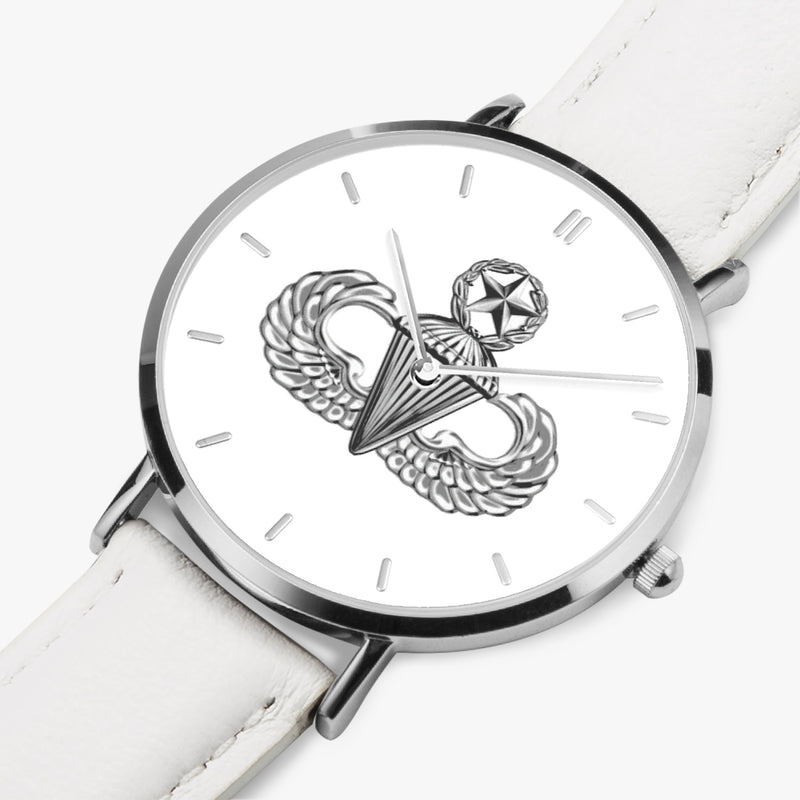Perspective View - Master Parachutist Ultra Thin Watch (White Strap)