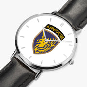 Perspective View - 13th Airborne Division Ultra Thin Watch (Black Strap)