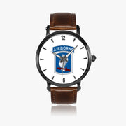 173rd Airborne Brigade-46mm Automatic Watch with a Brown Leather Band