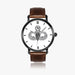 Master Parachutist-46mm Automatic Watch with a Brown Leather Band