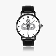 Master Parachutist-46mm Automatic Watch with a Black Leather Band