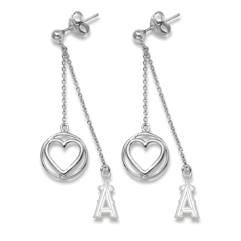 SSMLB LogoArt Los Angeles Angels Beloved Heart Earrings