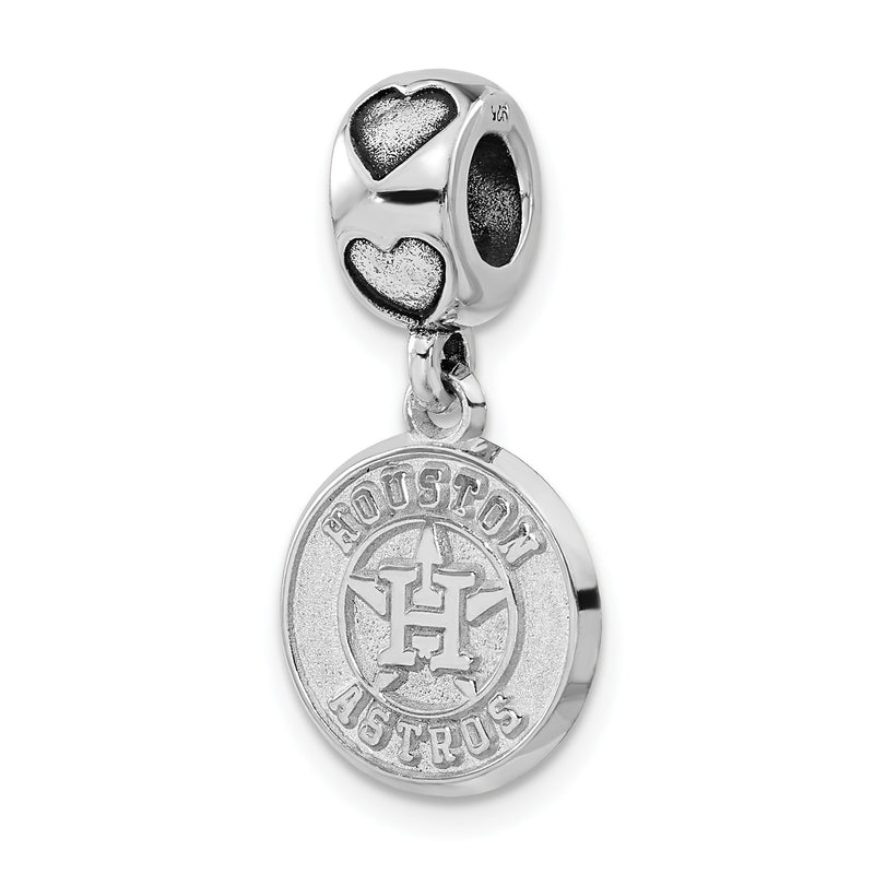 SSMLB LogoArt Houston Astros Charm Dangle Heart Bead