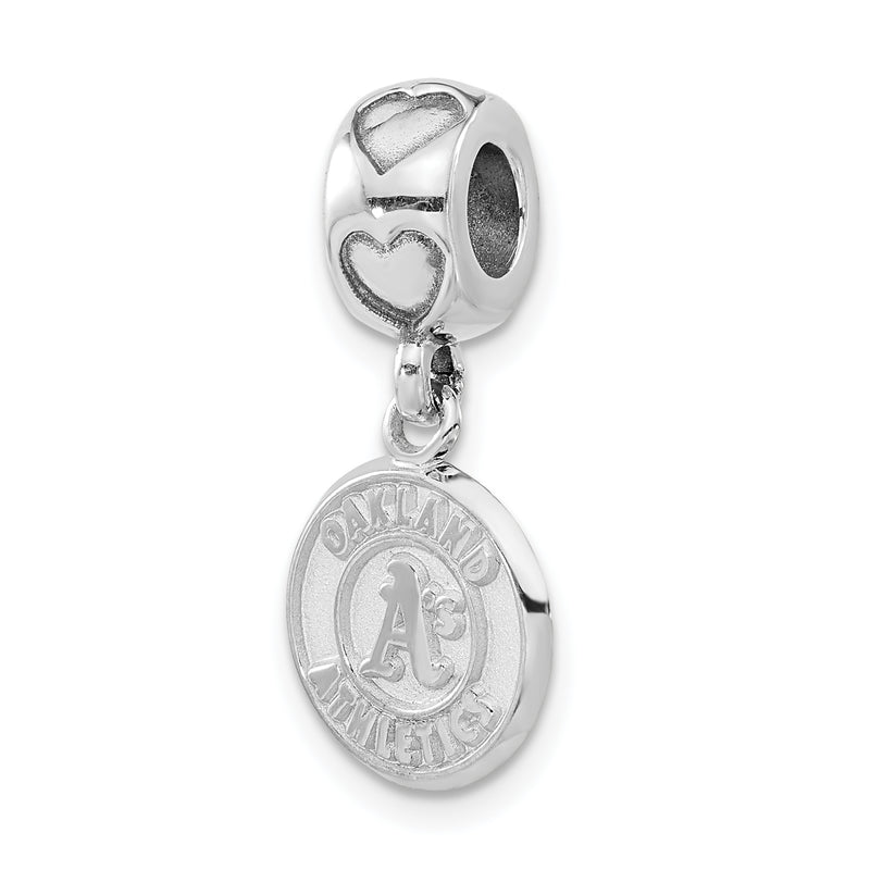 SSMLB LogoArt Oakland Athletics Dangle Heart Bead