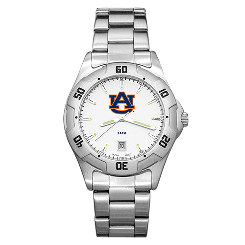 Auburn University All-Pro Men's Chrome Watch W/Bracelet