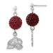 Sterling Silver NHL LogoArt Colorado Avalanche Crystal Ovation Earrings