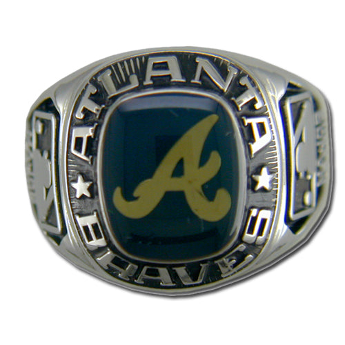 Atlanta Braves Classic Silvertone Major League Baseball Ring