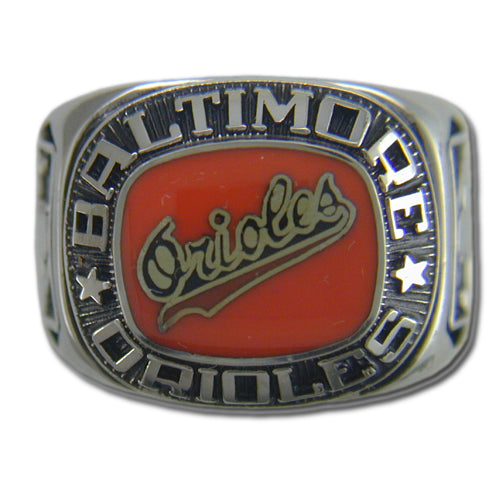 Baltimore Orioles Classic Silvertone MLB Ring — Sports Jewelry Super Store