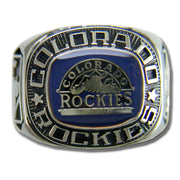 Colorado Rockies Classic Silvertone Major League Baseball Ring