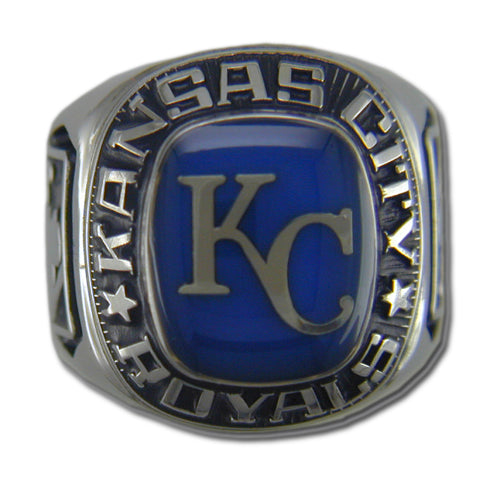 Kansas City Royals Classic Silvertone Major League Baseball Ring