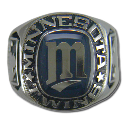 Minnesota Twins Large Classic Silvertone Major League Baseball Ring