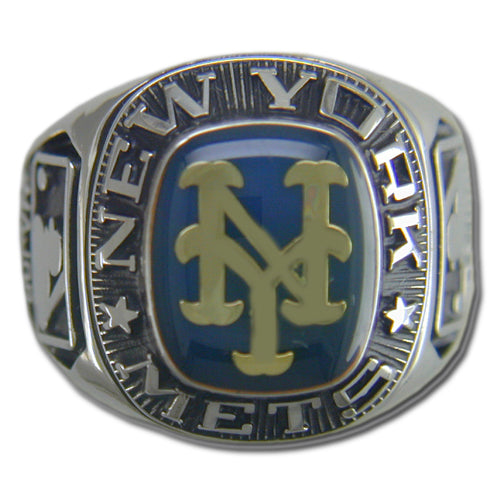 New York Mets Classic Silvertone Major League Baseball Ring