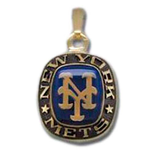New York Mets Goldtone Pendant with Enamel