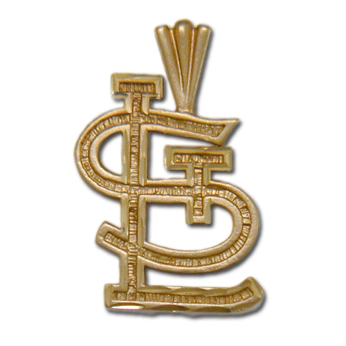 St Louis Cardinals Logo 14 kt Gold Pendant