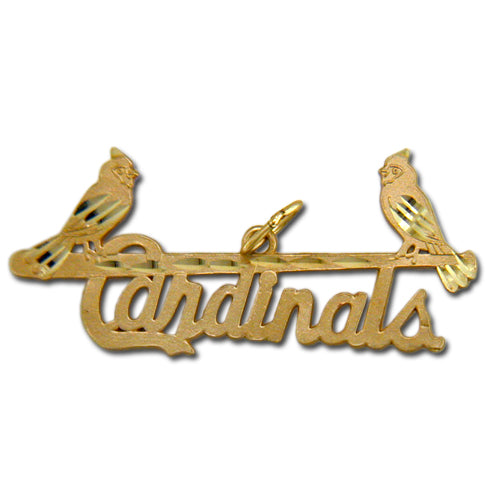 St Louis Cardinals "CARDINALS" 14 kt Gold Pendant
