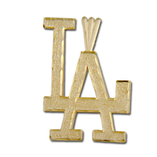 Los Angeles Dodgers "LA" 14 kt Gold Large Pendant
