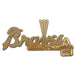 Atlanta Braves BRAVES with Tomahawk 14 kt Gold Large Pendant