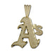 Oakland Athletics A logo 14 kt Gold Pendant