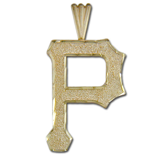 Pittsburgh Pirates P logo 14 kt Gold Pendant