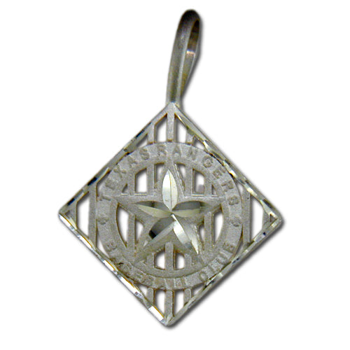 Texas Rangers Star logo Silver Pendant