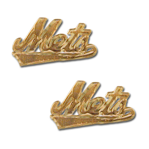 New York Mets 14 kt Gold Earrings