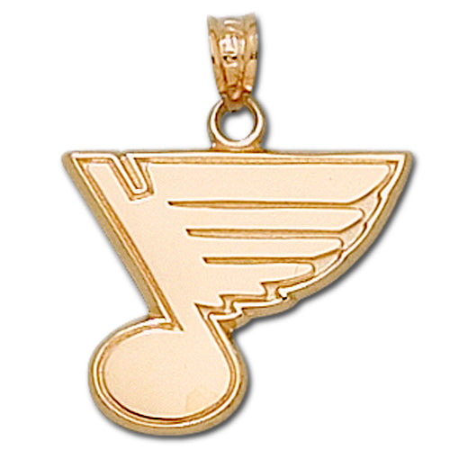 St. Louis Blues Note Logo 10 kt Gold Pendant