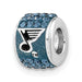 Sterling Silver NHL St. Louis Blues Crystal Bead Charm