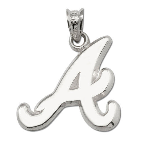 Atlanta Braves "A" Silver Medium Pendant
