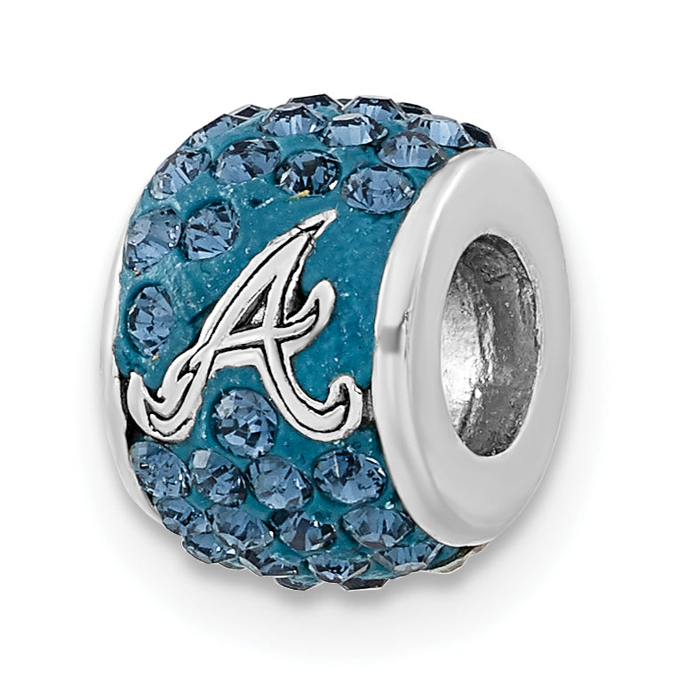 SSMLB LogoArt Atlanta Braves Crystal Bead Charm