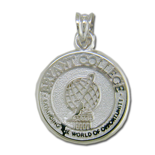 Bryant College Seal Silver Pendant