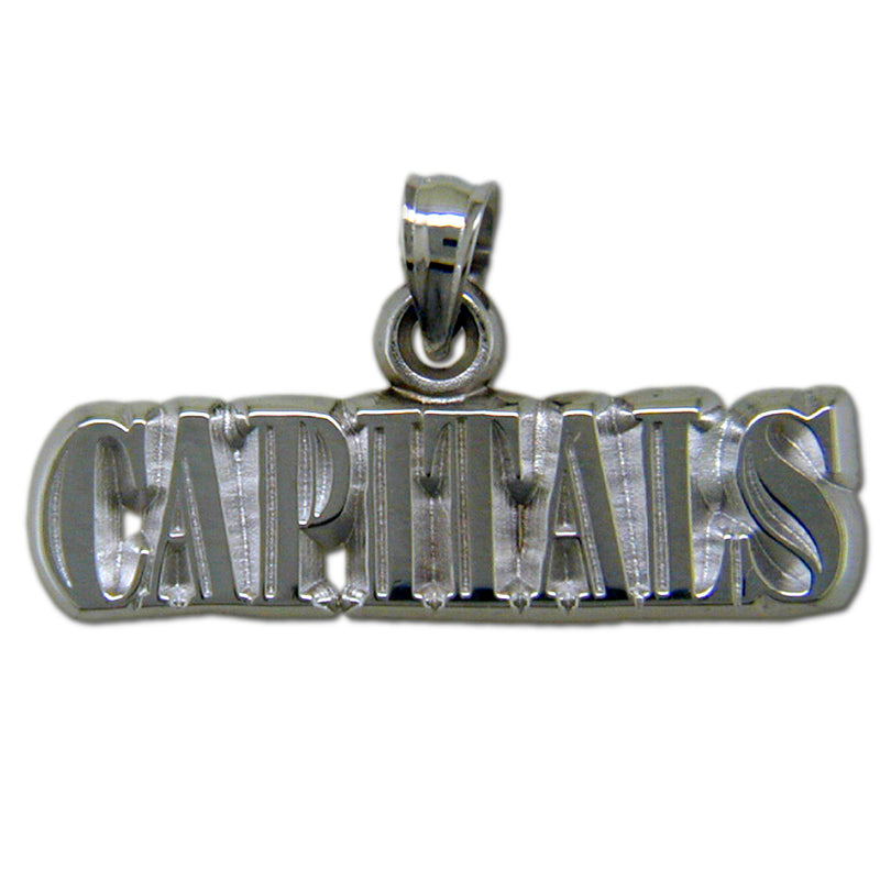Washington Capitals CAPITALS Silver Pendant