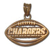 Los Angeles Chargers Pierced Football