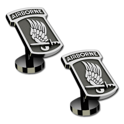 173rd Airborne Brigade Combat Team Sterling Silver Cufflinks