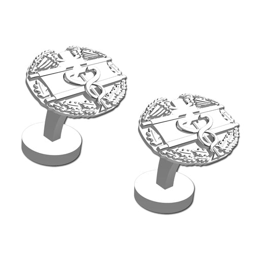 Combat Medical Sterling Silver Cufflinks