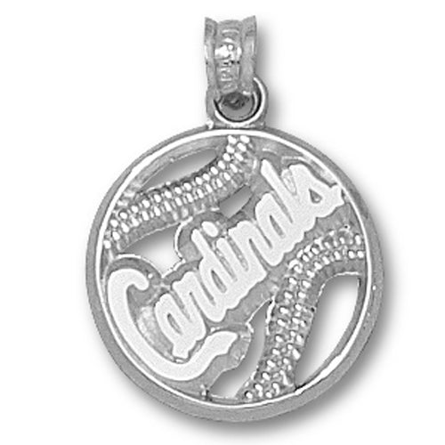 St Louis Cardinals Pierced Baseball "Cardinals" Pendant