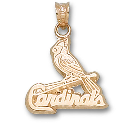 St Louis Cardinals Logo 10 kt Gold Pendant