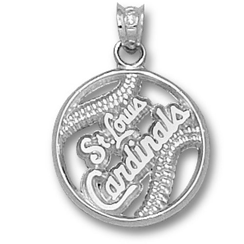 St Louis Cardinals Pierced Baseball "St Louis Cardinals" Pendant