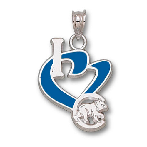 Chicago Cubs I Heart Logo with enamel Pendant