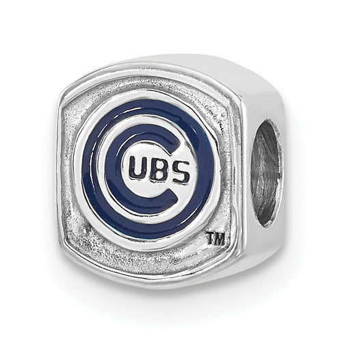 Sterling Silver MLB Chicago Cubs Enamel Bead
