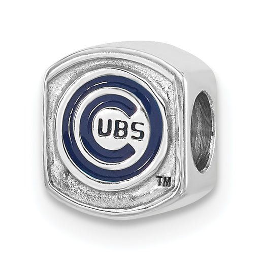 Sterling Silver MLB Chicago Cubs Enamel Bead