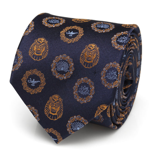 Lamp and Cave of Wonders Scattered Blue Men's Tie