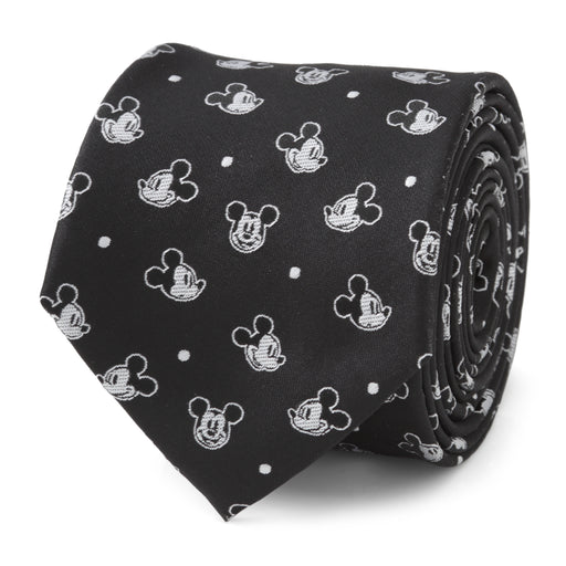 Mickey Dot Black Men's Tie