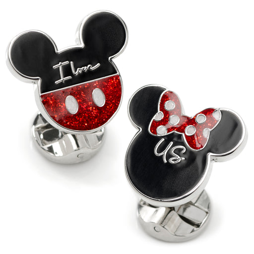 Mickey Minnie "I Love Us" Cufflinks