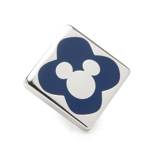 Mickey Mouse Silhouette Blue Lapel Pin