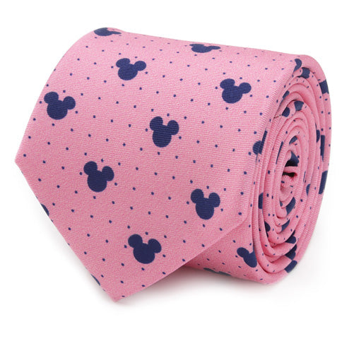 Mickey Mouse Dot Pink Men's Tie
