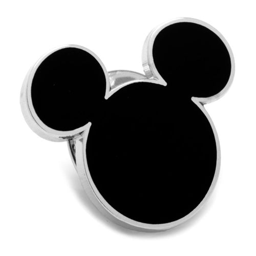 Black Mickey Mouse Silhouette Lapel Pin