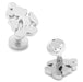 Silver Mickey Mouse Silhouette Cufflinks