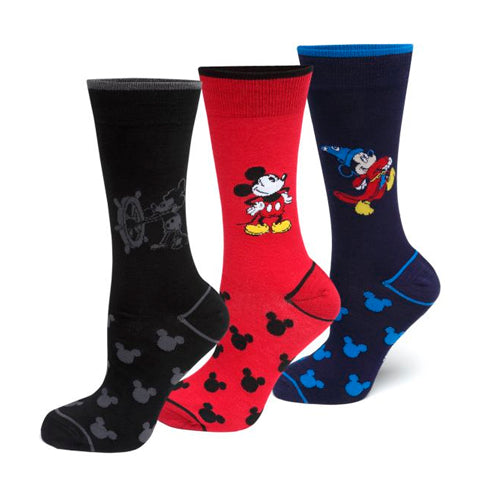 Mickey's 90th Anniversary 3 Pair Socks Gift Set
